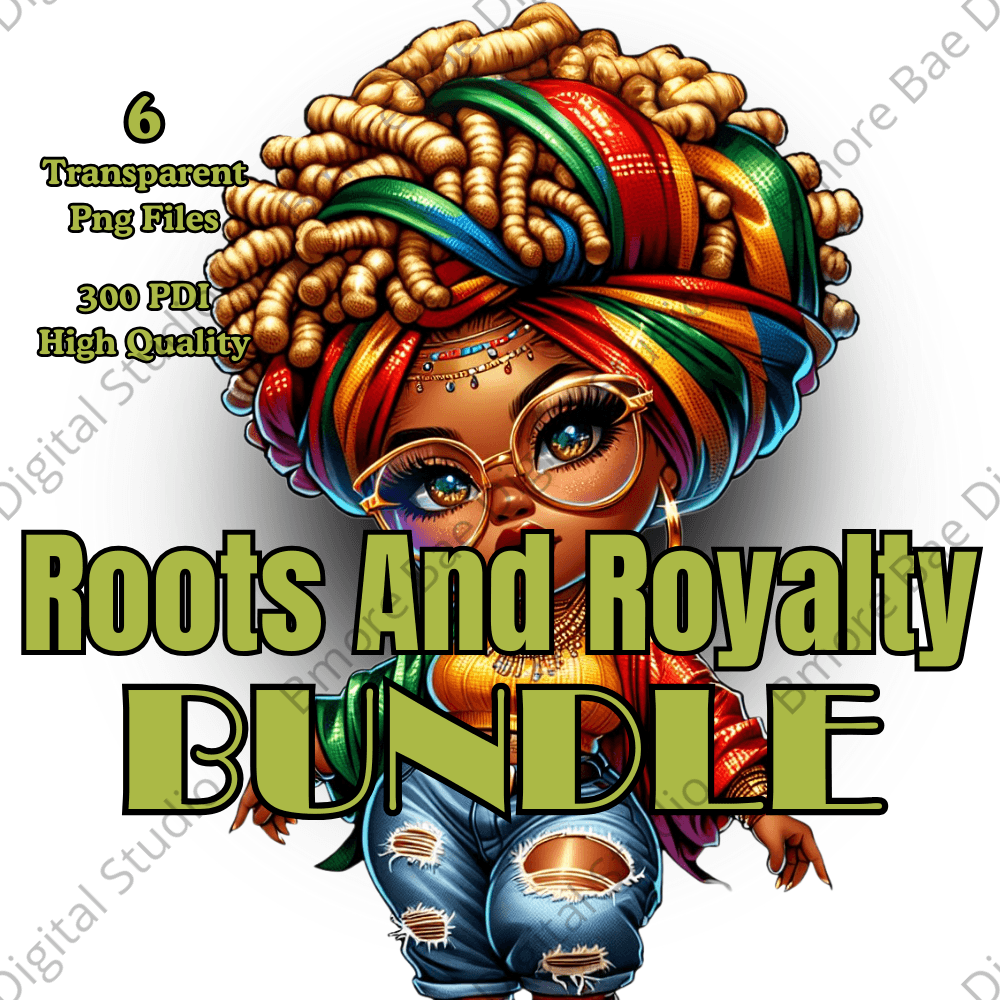 Roots & Royalty Bundle | Afrocentric Clipart | Rasta Headwrap Queens