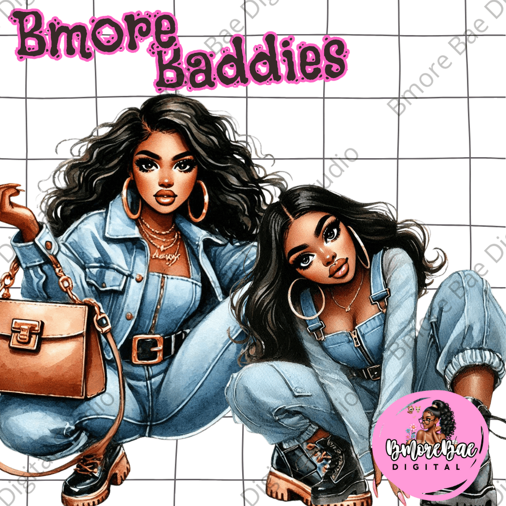 Bmore Baddies Clipart Bundle – Denim Diva Edition