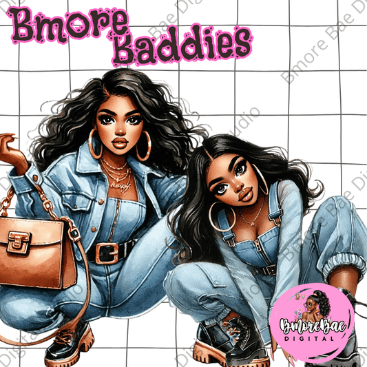 Bmore Baddies Clipart Bundle – Denim Diva Edition