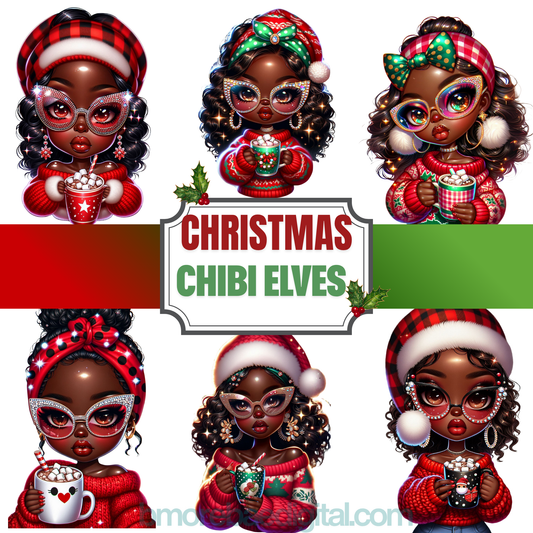 Christmas Chibi Elves Bundle