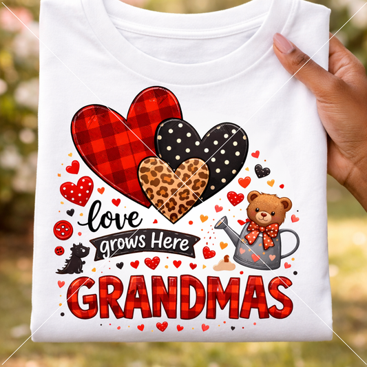 Grandmaβs Love Grows Here β Valentineβs Day Digital Design