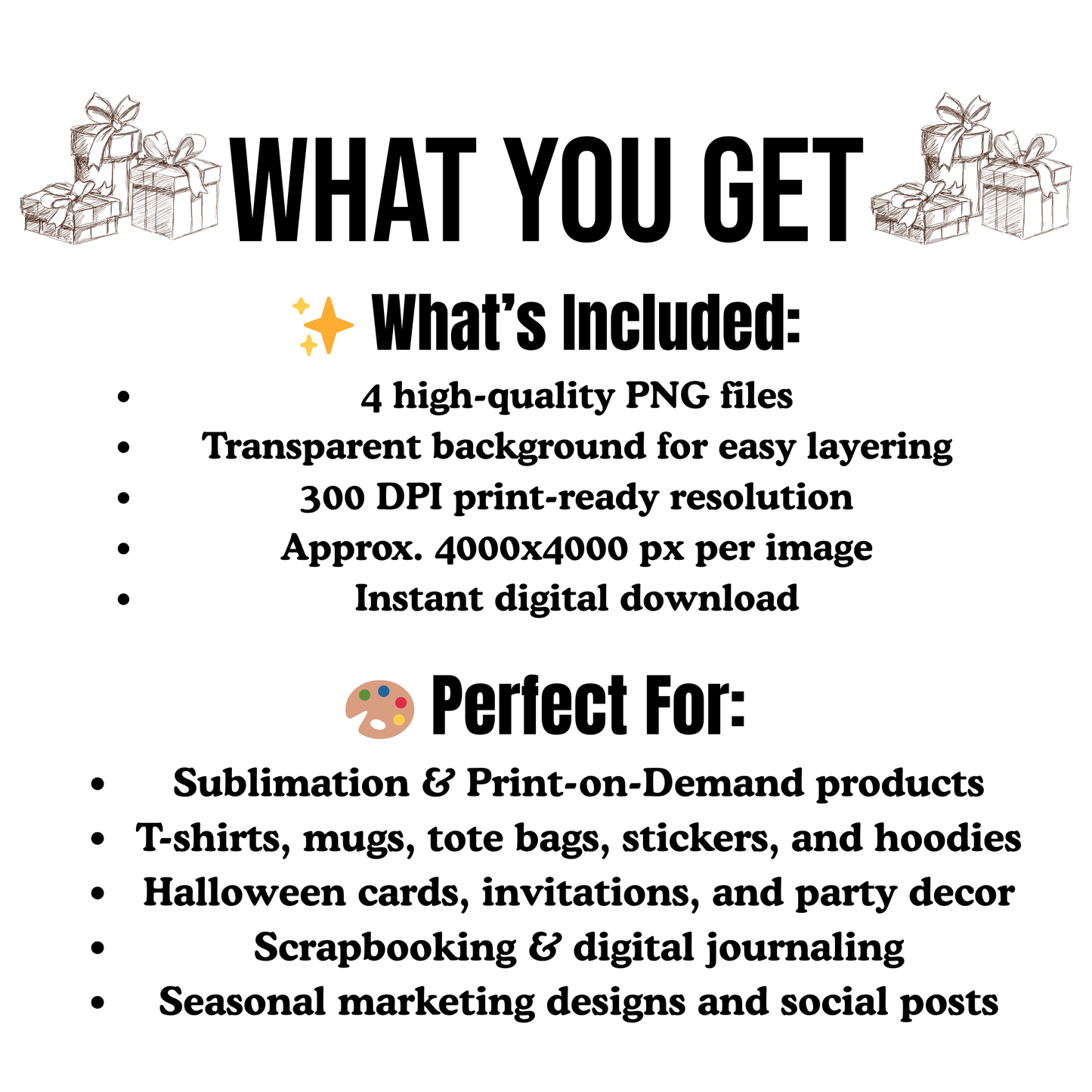 Brown and White Highland Cow Christmas Pink Gifts PNG Bundle