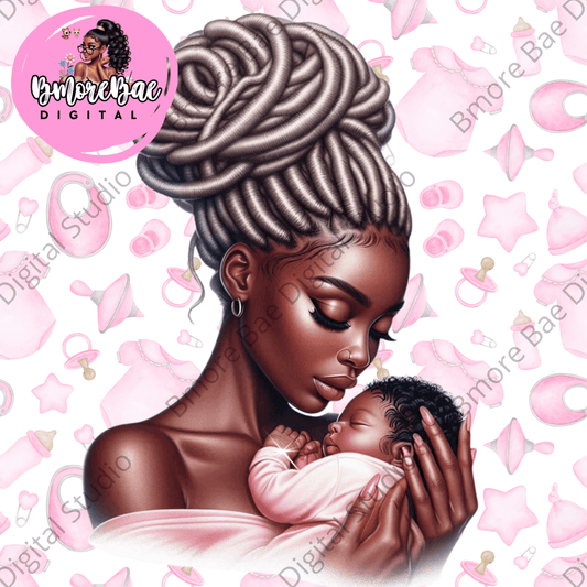 New Mom & Baby Boy Clipart β Blue Legacy PNG Bundle 6 PNGs