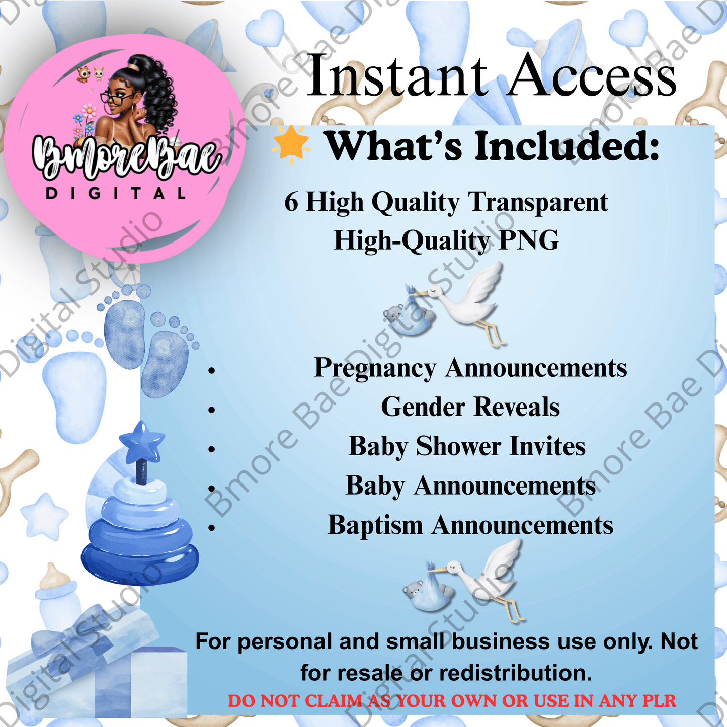 New Mom & Baby Girl Clipart – Pink Glow PNG Bundle (6 PNGs)
