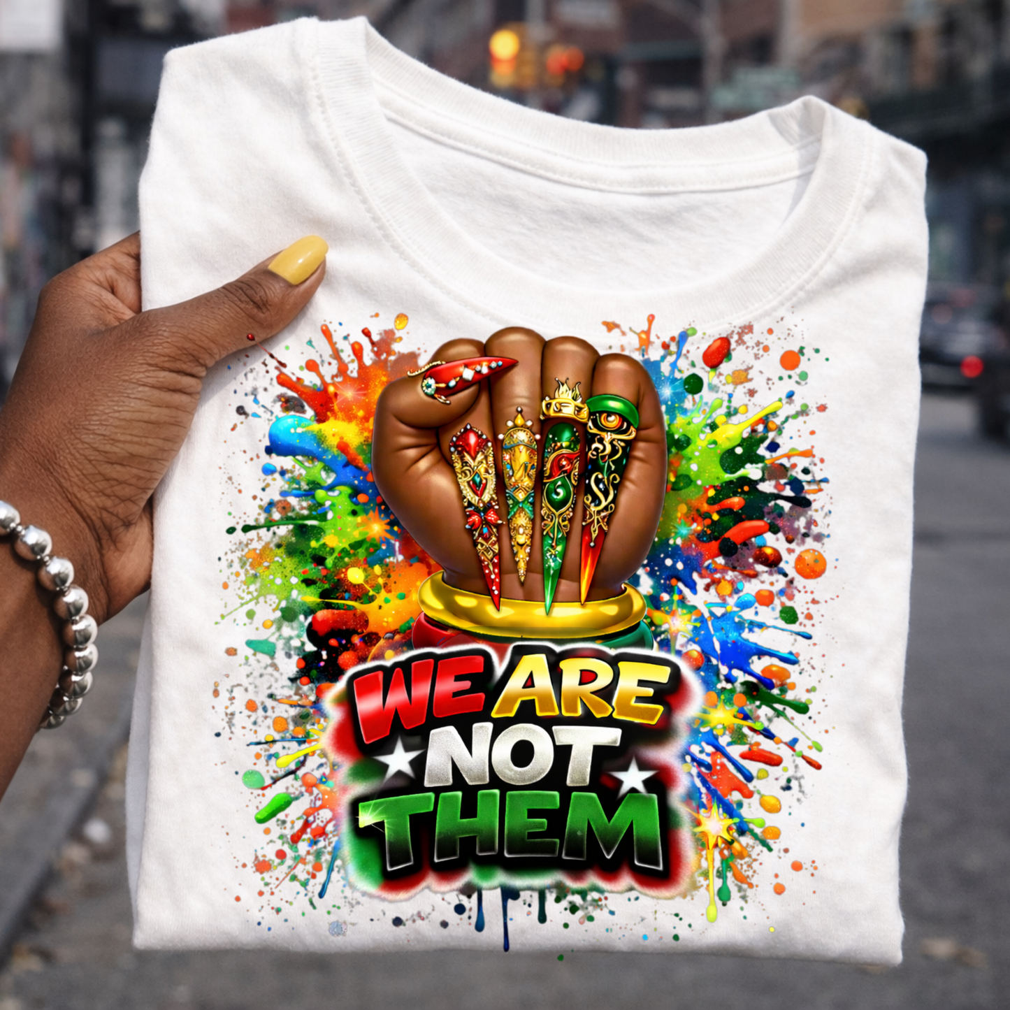WE ARE NOT THEM – Black History T-Shirt Design (PNG)