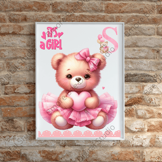 Nursery Clipart Bears – Ballerina Baby Girl PNG Bundle