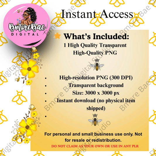 Queen Bee Digital Clipart – Curvy Chibi Doll