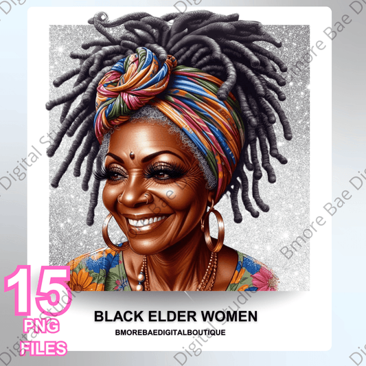 Black Elder Women PNG – 15 High - Quality PNG Files - Bmore Bae Digital Boutique