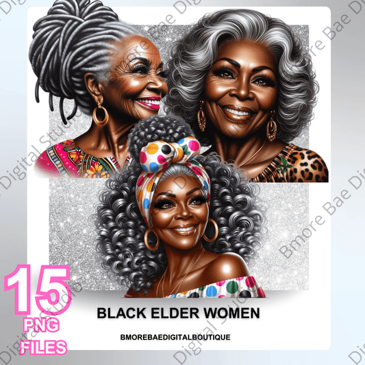 Black Elder Women PNG – 15 High - Quality PNG Files - Bmore Bae Digital Boutique