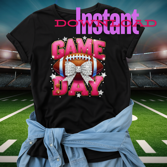 Game Day Glam T-Shirt Design – Instant Download