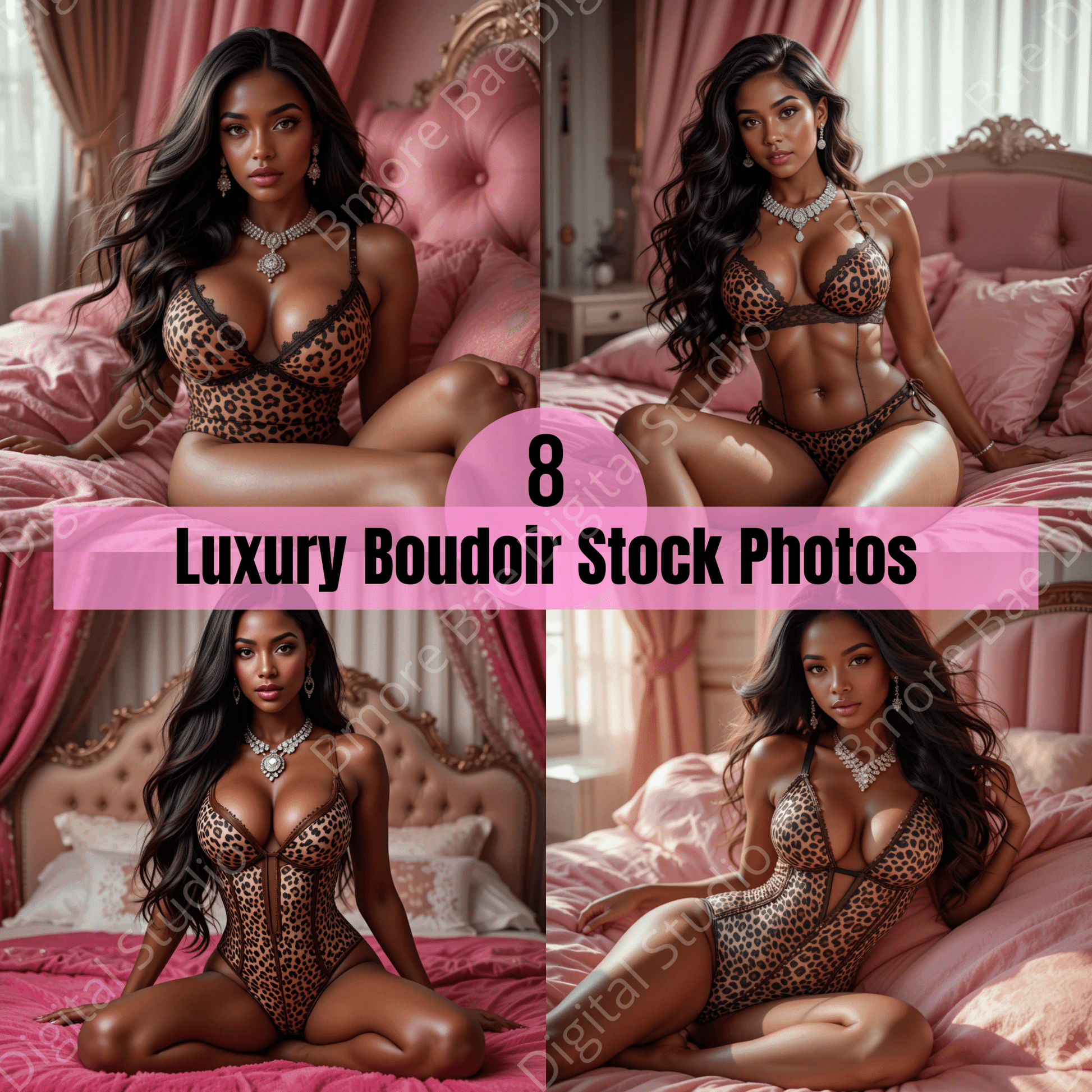 Luxury Boudoir Stock Photos | 8 Glam Leopard Print Digital Images - Bmore Bae Digital Boutique