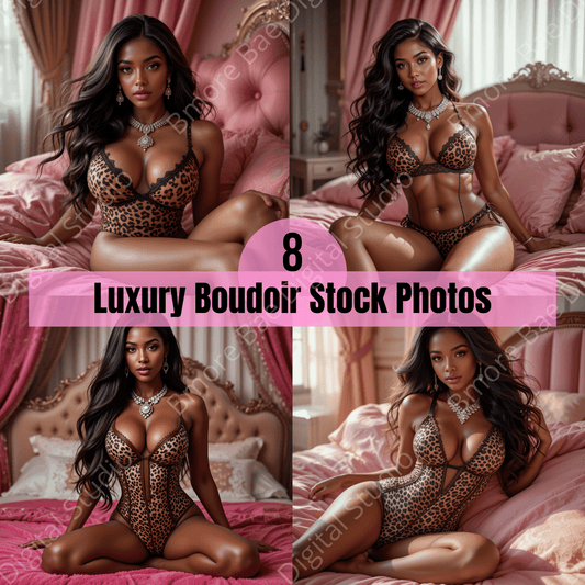 Luxury Boudoir Stock Photos | 8 Glam Leopard Print Digital Images - Bmore Bae Digital Boutique
