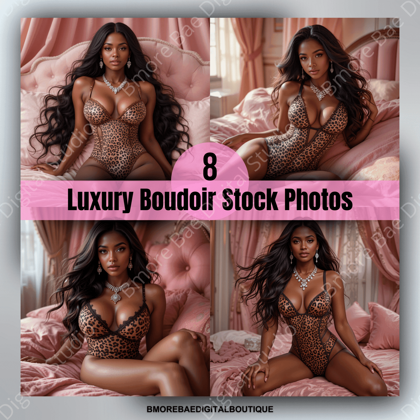 Luxury Boudoir Stock Photos | 8 Glam Leopard Print Digital Images - Bmore Bae Digital Boutique