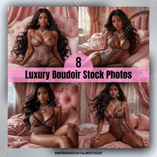 Luxury Boudoir Stock Photos | 8 Glam Leopard Print Digital Images - Bmore Bae Digital Boutique