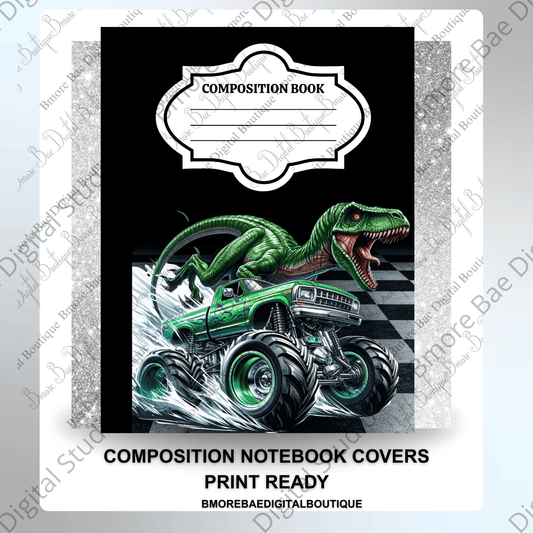 Monster Truck Composition Book Covers - Bmore Bae Digital Boutique