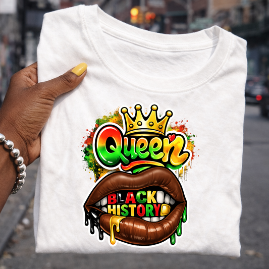 Queen – Black History T-Shirt Design (PNG)