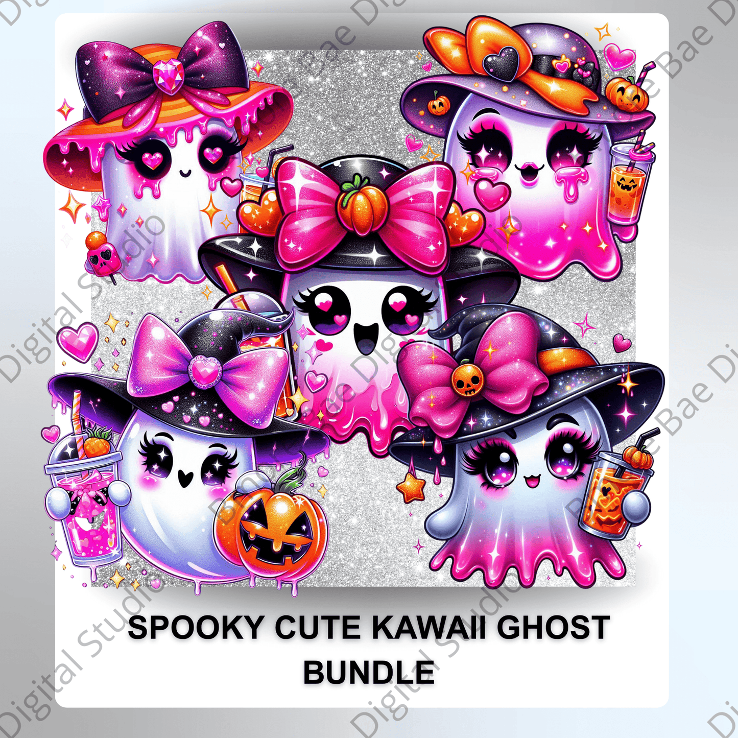 Spooky Cute Kawaii Ghost Bundle - Bmore Bae Digital Boutique
