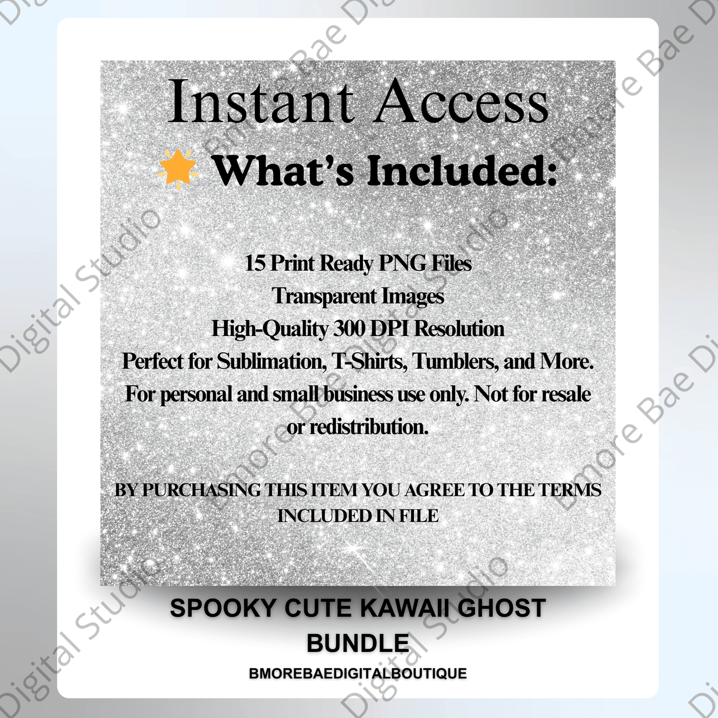 Spooky Cute Kawaii Ghost Bundle - Bmore Bae Digital Boutique