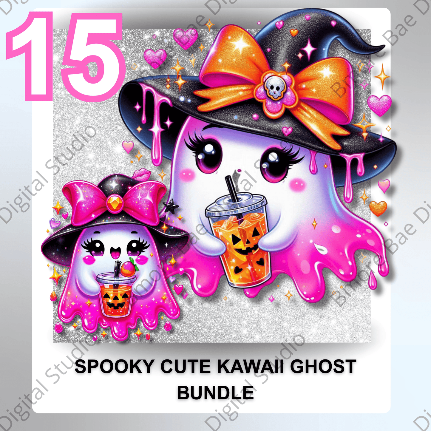 Spooky Cute Kawaii Ghost Bundle - Bmore Bae Digital Boutique