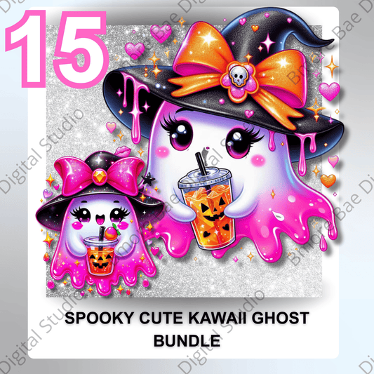 Spooky Cute Kawaii Ghost Bundle - Bmore Bae Digital Boutique