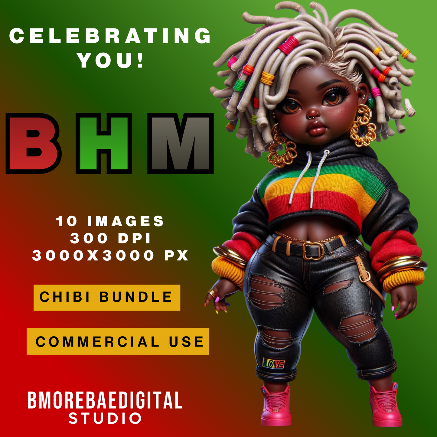 Black History Month Chibi Bundle