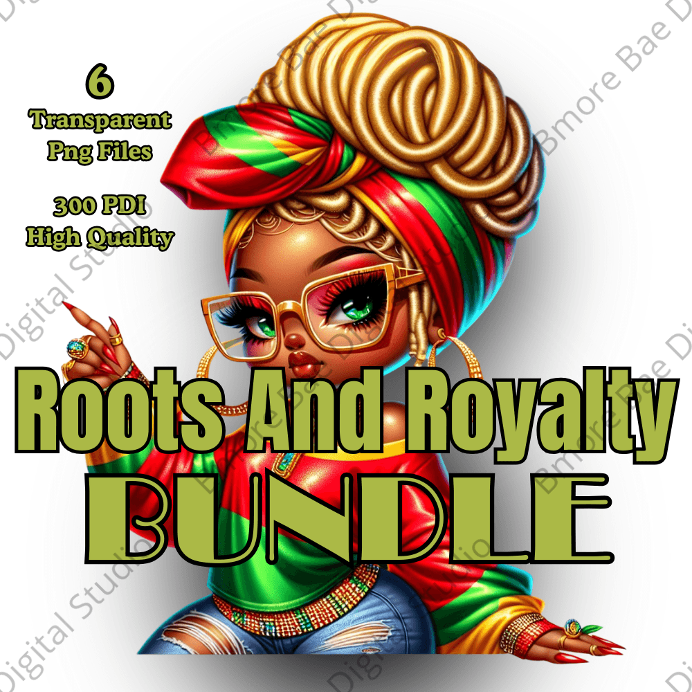 Roots & Royalty Bundle | Afrocentric Clipart | Rasta Headwrap Queens