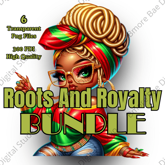 Roots & Royalty Bundle | Afrocentric Clipart | Rasta Headwrap Queens