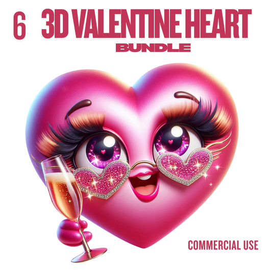 3D Valentine Heart Bundle