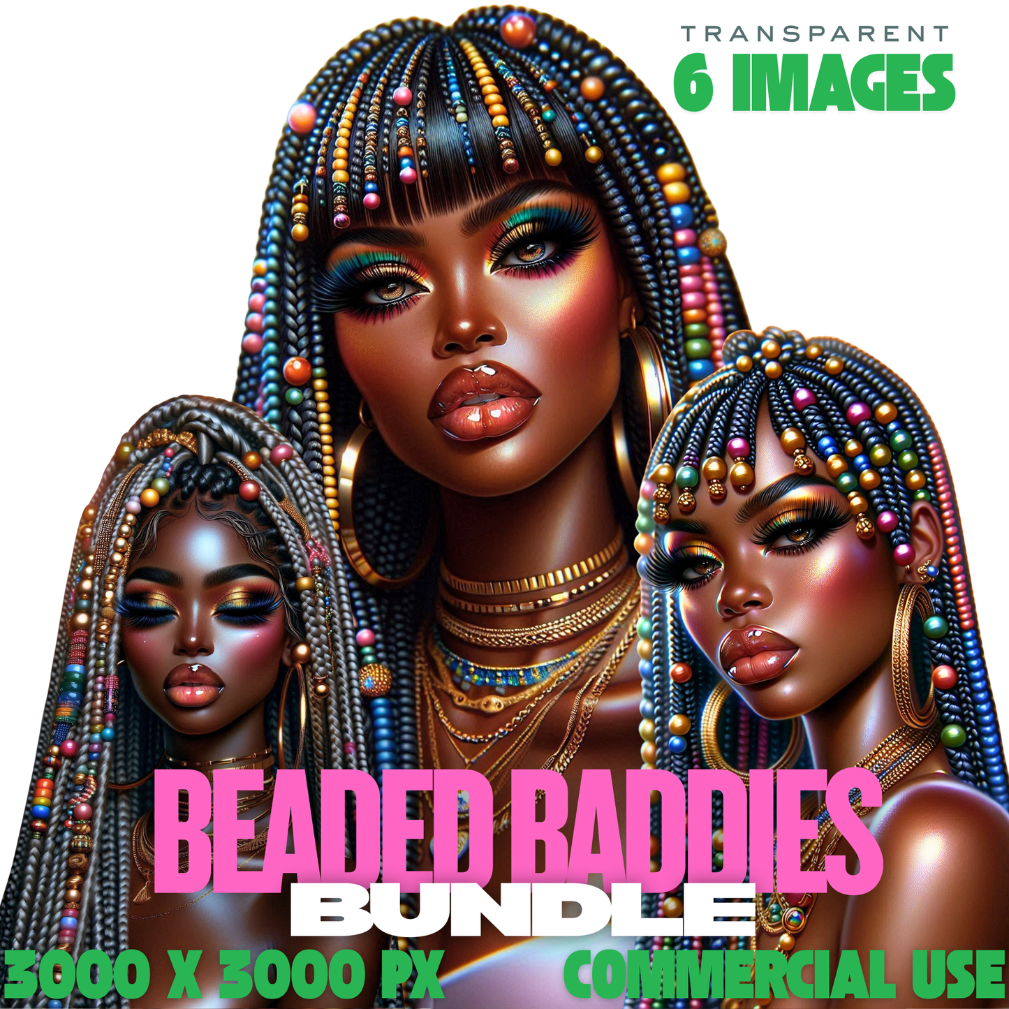 Beaded Baddies PNG Bundle