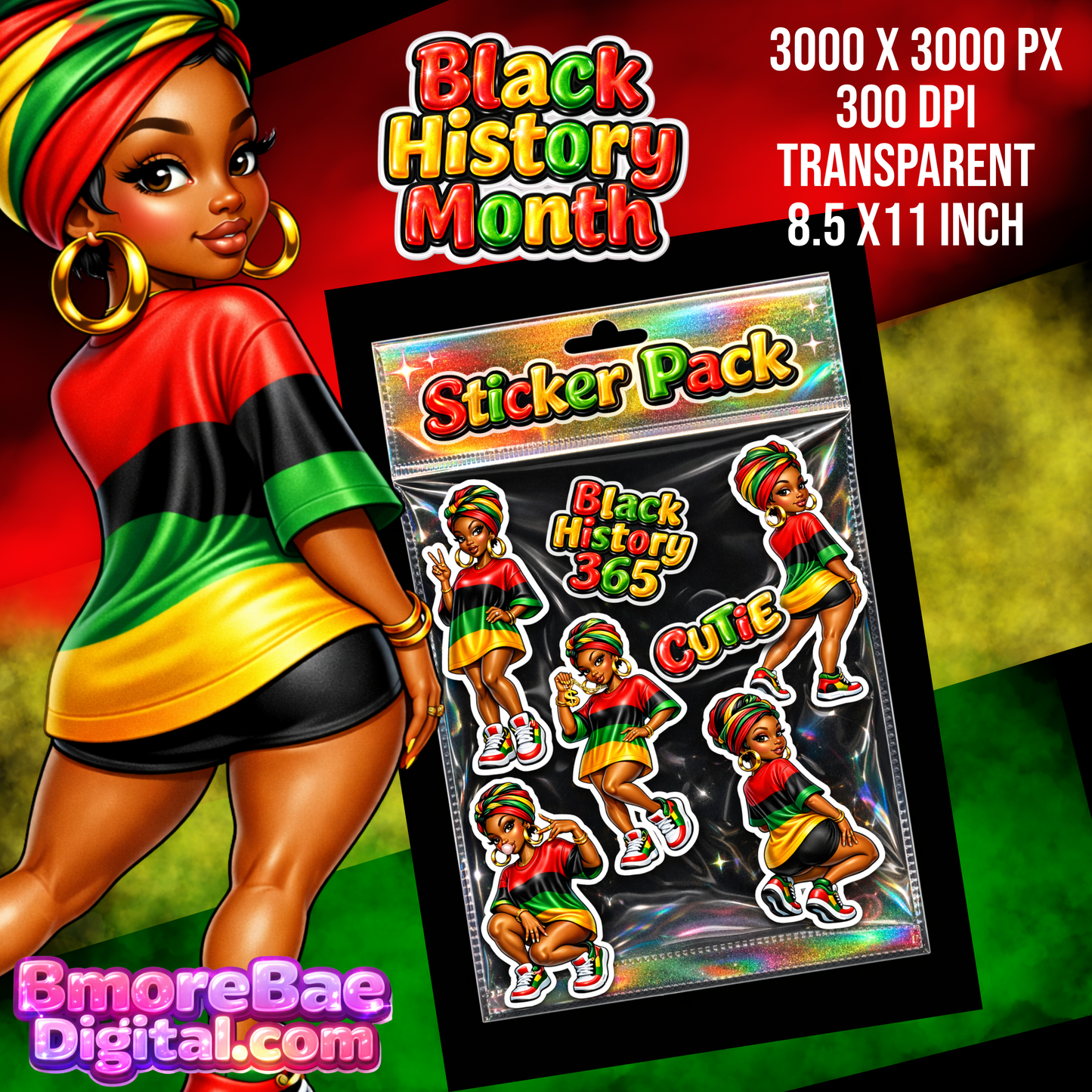 Black History Month ( DIGITAL) Sticker Pack