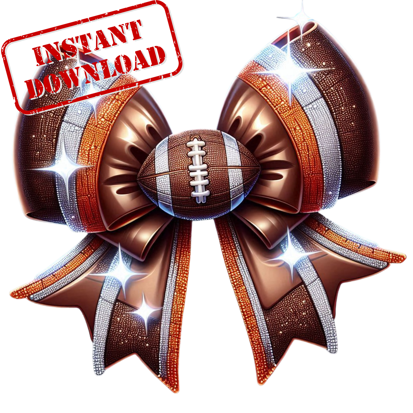 Brown and Orange | Cheer Bows Bundle | Football Cheer PNGs