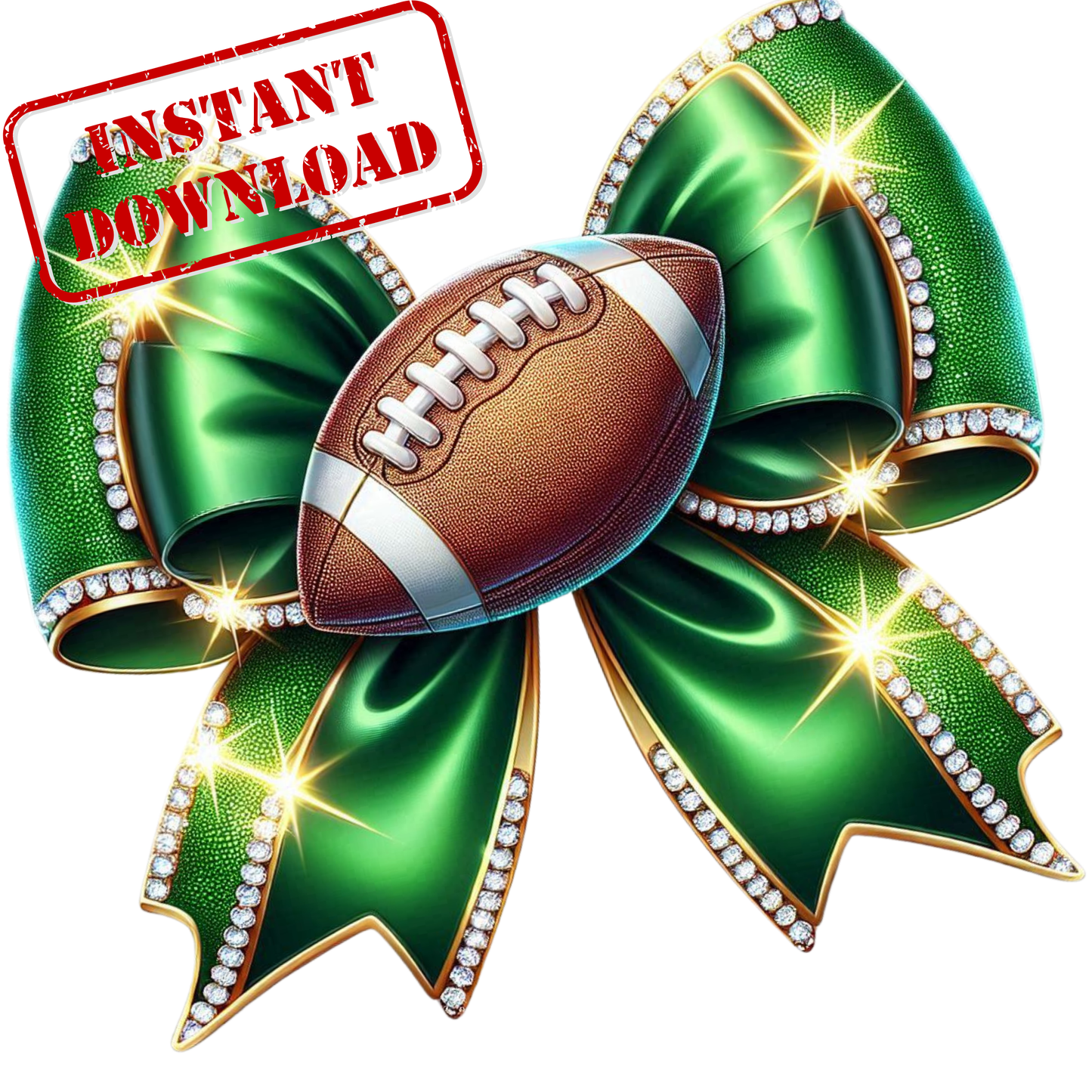 Green and Gold| Cheer Bows Bundle | Football Cheer PNGs