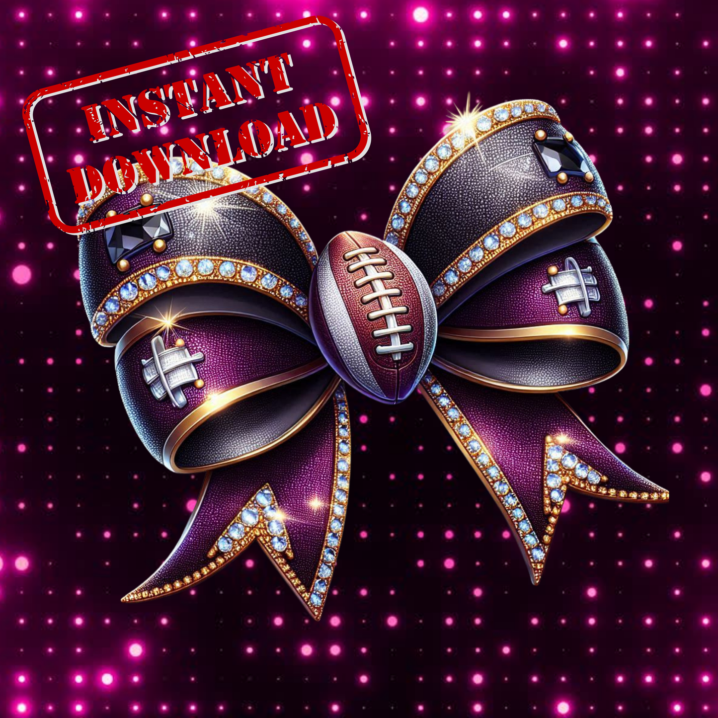 Purple and Gold Bundle | Football Cheer PNGs
