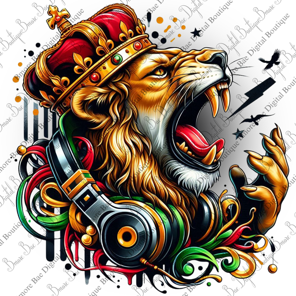 Rasta King Lion Digital Art