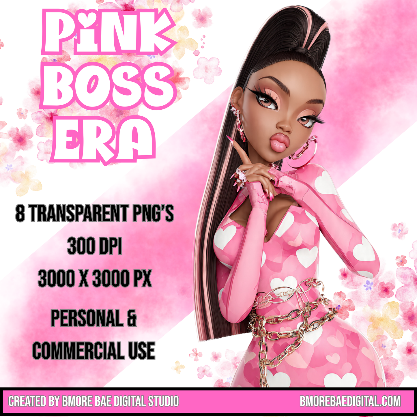 PINK BOSS ERA DIGITAL CLIPART SET