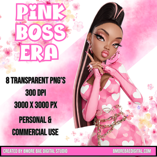 PINK BOSS ERA DIGITAL CLIPART SET