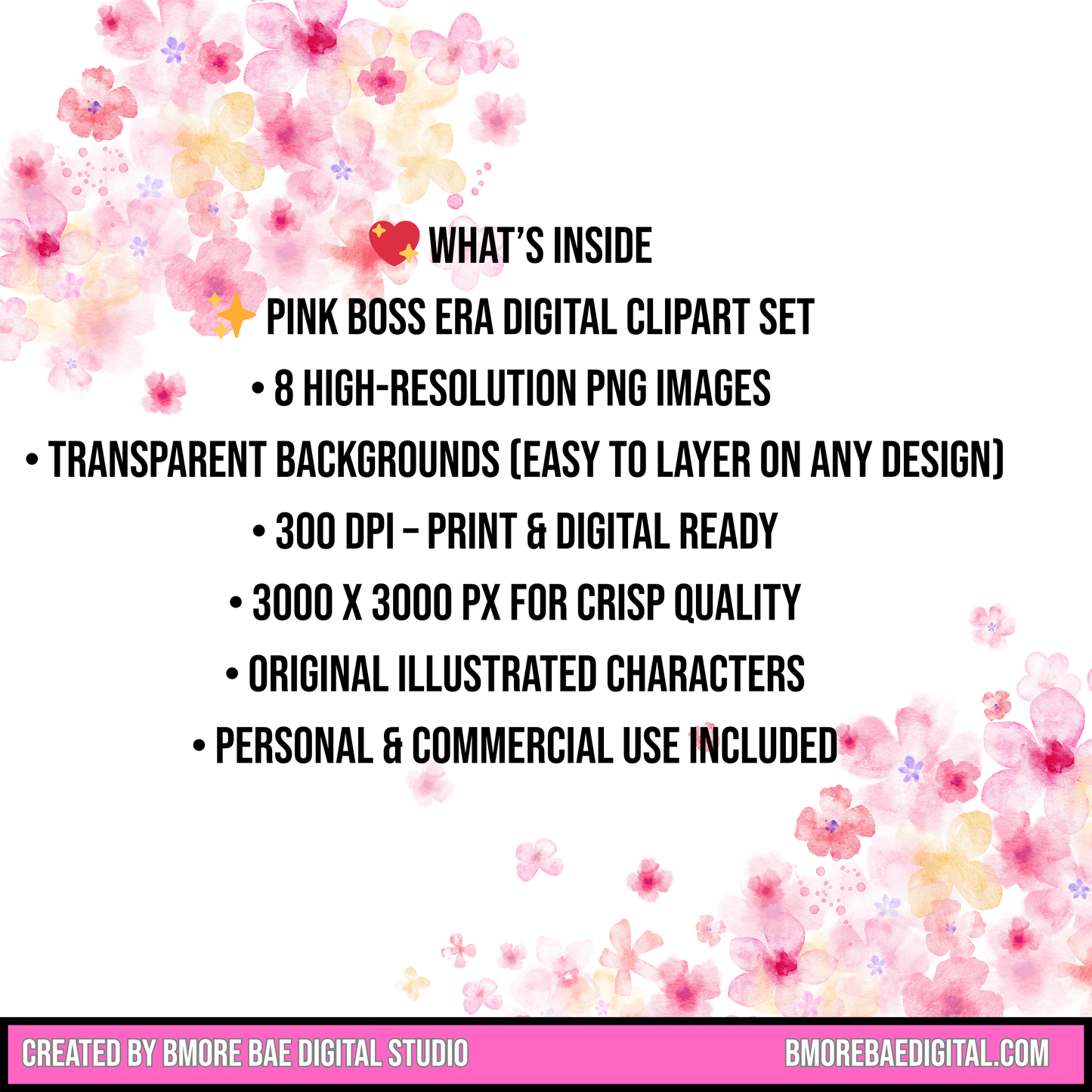 PINK BOSS ERA DIGITAL CLIPART SET