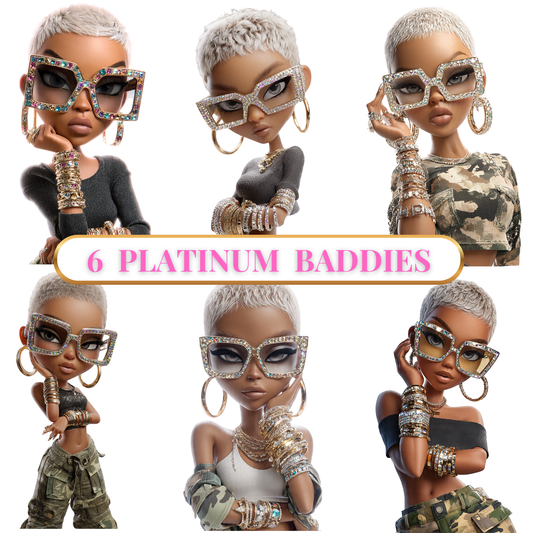 Platinum Baddies – Premium Luxury Clipart Bundle
