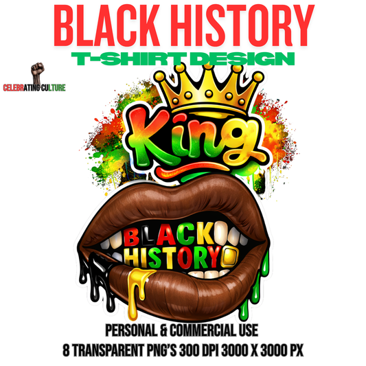 King – Black History T-Shirt Design (PNG)
