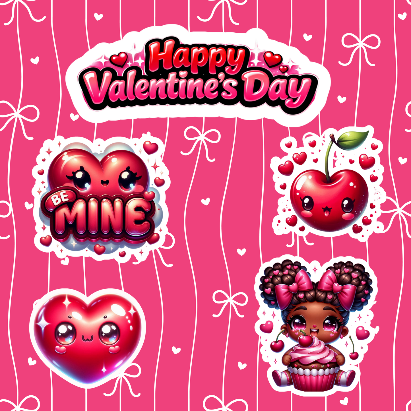 Be Mine Sticker Pack – 14 Valentine PNG Stickers