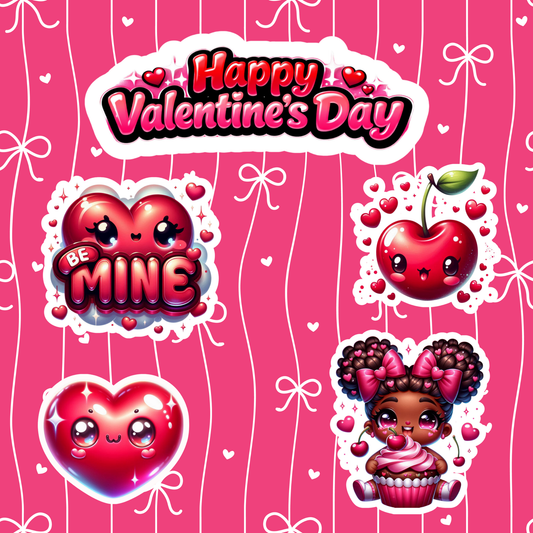 Be Mine Sticker Pack – 14 Valentine PNG Stickers