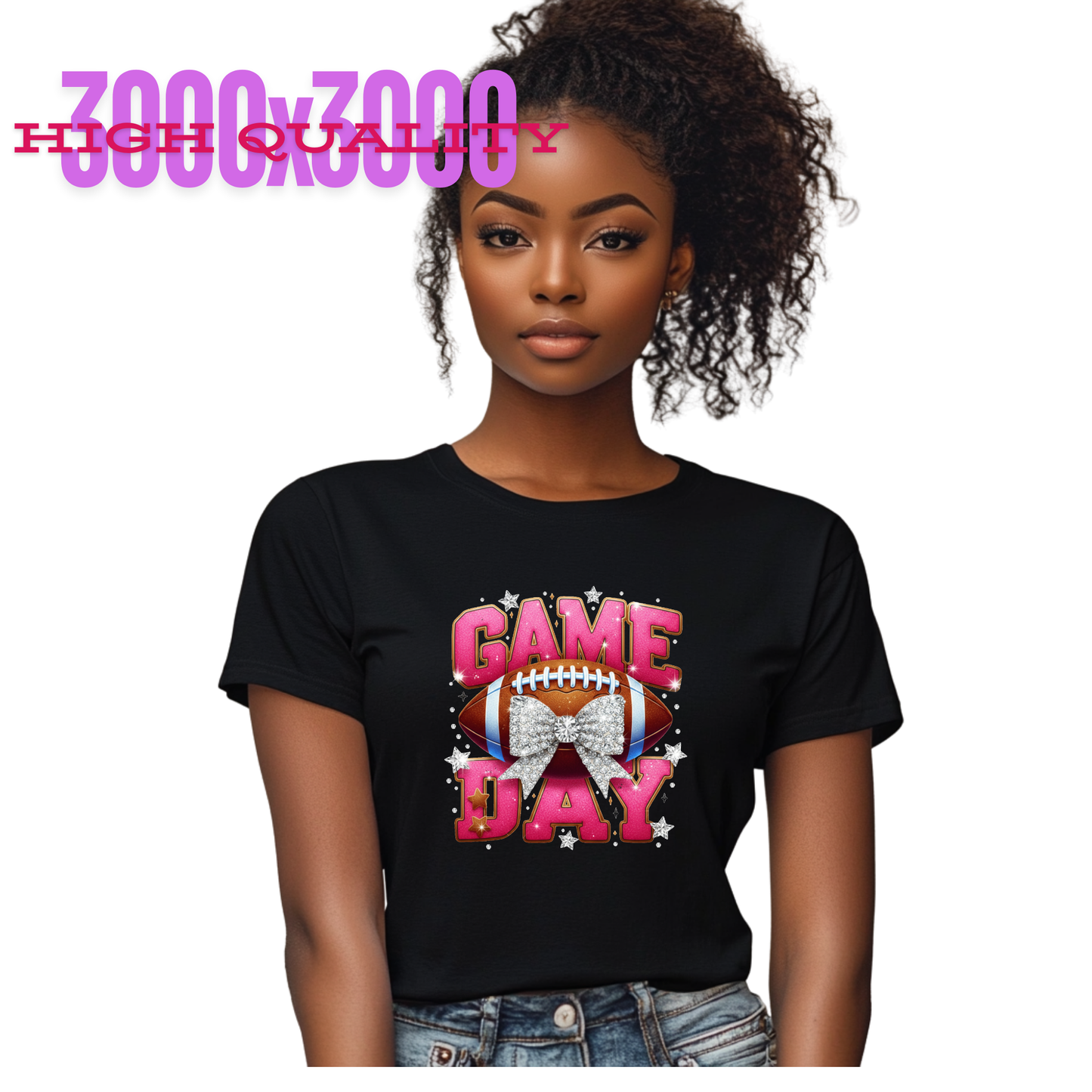 Game Day Glam T-Shirt Design – Instant Download