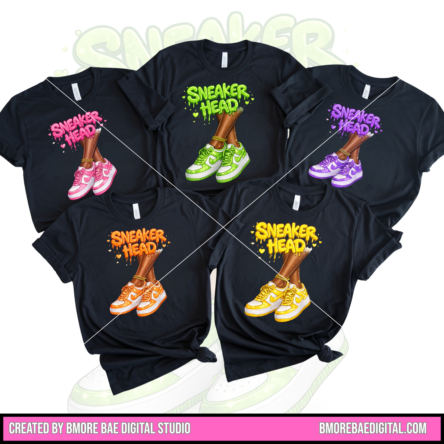 Sneaker Head T-Shirt Design Art